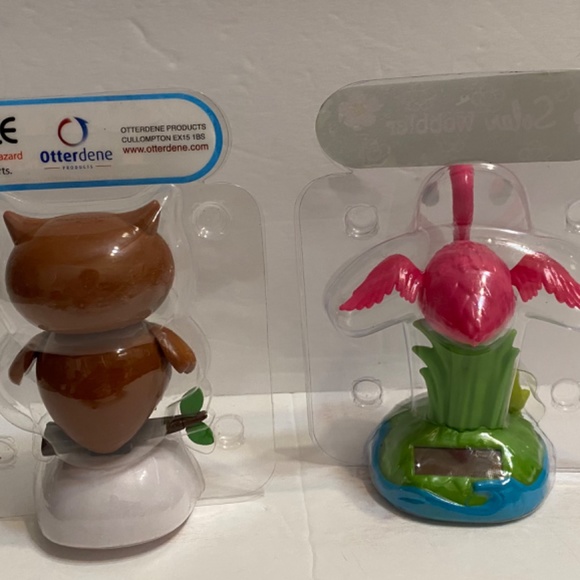 Accents Set 2 Flamingobaby Owl Solar Powered Bobble Toy Poshmark